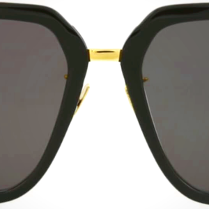 Bottega Veneta Square/Rectangle Sunglasses Black Gold Grey Luxury Eyewear Made In Italy Acetate Frame Designer Fashion for Everyday Luxury
