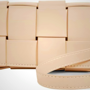 Mini Woven Crossbody Bag for Women, Square Shoulder Handbag Leather Clutch Purse Cute Fanny Packs with Adjustable Belt