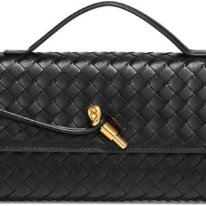 Trendy Woven Evening Clutch Purses Women Underarm Shoulder Handbag Cute Satchels Crossbody Purse PU Leather Wallet evening primrose oil