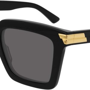 Bottega Veneta Square Sunglasses BV1005S 001 Black/Gold 53mm 1005-0