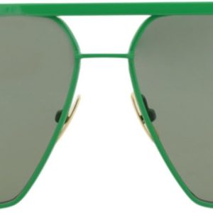Bottega Veneta Aviator-Frame Metal Sunglasses-0