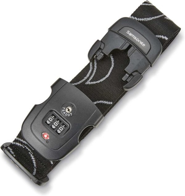 Samsonite Luggage Strap, Black, Combination Lock-1