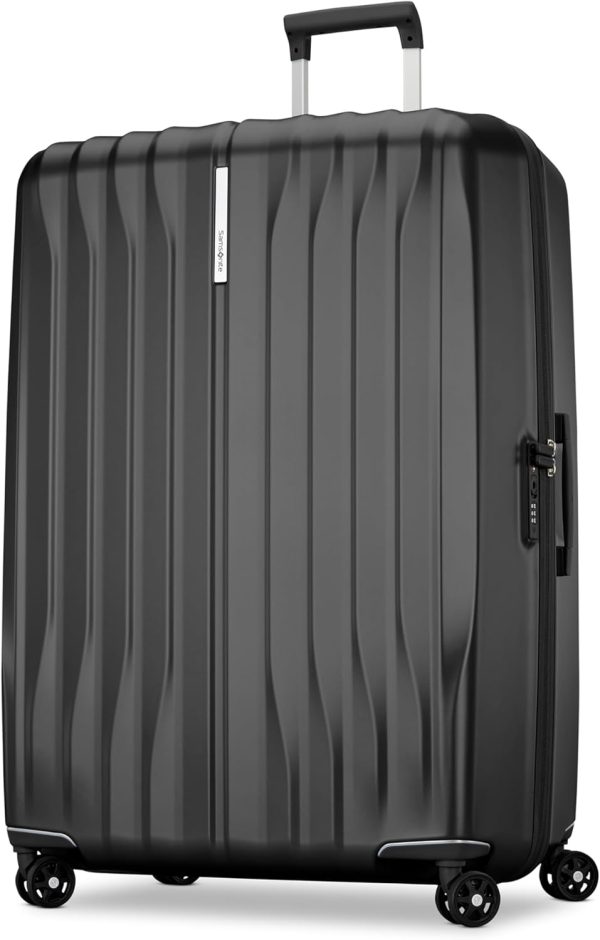 Samsonite UpLIFT X-Large Checked Hardside Luggage with Spinner Wheels - Airline-Approved, TSA Lock, Adjustable Handle System - Polycarbonate Hard Suitcase for Ultra Lightweight Travel - Phantom Black samsonite