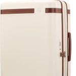 Virtuosa Hardside 21 Inch Carry On Luggage - Airline Approved with 360° Spinner Wheels, RightHeight™ Adjustable Handle - Zippered WetPak™ - TSA Lock - Expandable Light Polycarbonate Shell - Off White one