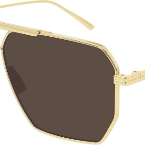 Bottega Veneta Square Sunglasses BV1012S 003 Gold 60mm 1012-0