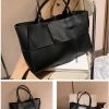 Women Leather Woven Shoulder Bag,Ladies Top Handle Satchel Tote Work Bag with Matching Clutch…-4