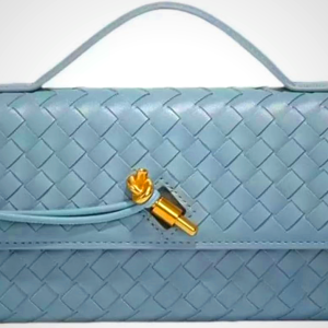 Handmade Woven Evening Bag for Women Casual Clutch Purse Leather Shoulder Handbag Fashion Crossbody Bag