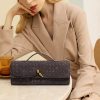 JYG Suede Woven Handbag for Women Trendy Evening Shoulder Bag Casual Clutch Purse Crossbody Satchel with Metal Buckle 2025-4