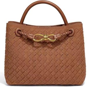 Suede Woven Tote Bag for Women PU Leather Hobo Bags Casual Crossbody Purse Shoulder Satchel Bag Top Handle Tote Handbag suede shoes