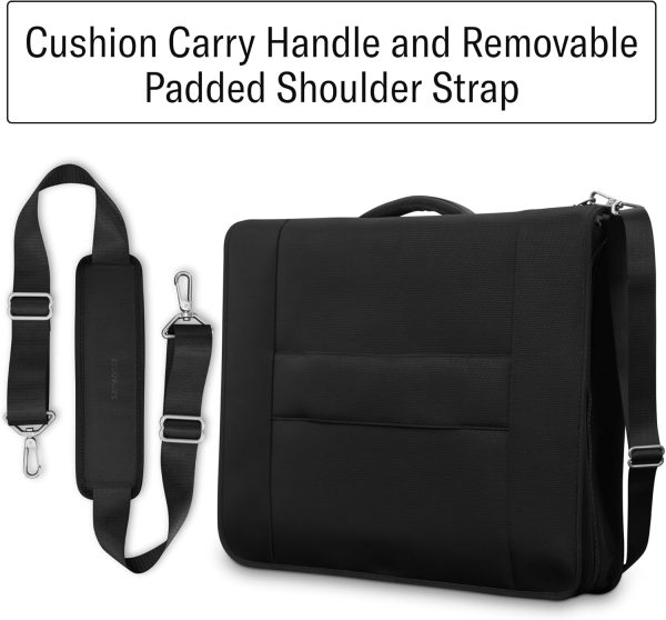 Samsonite UpLIFT 23” Bifold Garment Bag - Includes Wet Pocket and StackIt Strap™ Bi-Fold Bar To Prevent Creases - Tri-Fold Bar Option For Longer Items - Designed For Ultra Light Travel - Black-3