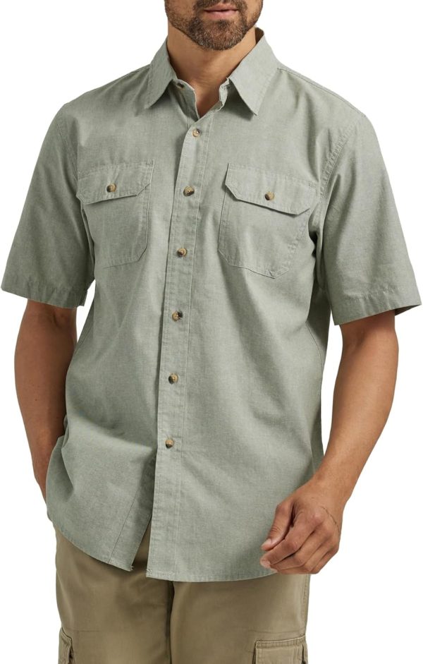 Wrangler Authentics mens Short Sleeve Classic Woven Shirt-0