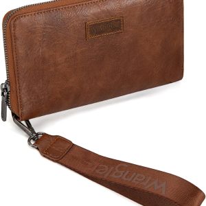 Wrangler Womens Wallet Wristlet Long Purse Designer Clutch Large Capacity Credit Card Holder for Women-0