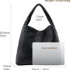 Large Woven Tote Bag for Women Weave Purse Woven Leather Handbag-4