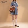 Wrangler Medium Tote Bag Top Handle Handbags Satchel Bag Women with Crossbody Strap-2