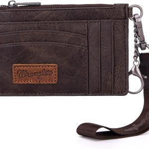 Montana West X Wrangler RFID Card Holder Slim Credit Card Wallet Small Credit Card Holder for Women Keychain Wristlet Wallet-0