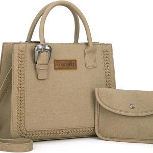 Wrangler Tote Bag for Women Western Cowhide Purse and Wallet Set-0