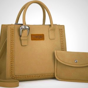 Wrangler Tote Bag for Women Western Cowhide Purse and Wallet Set