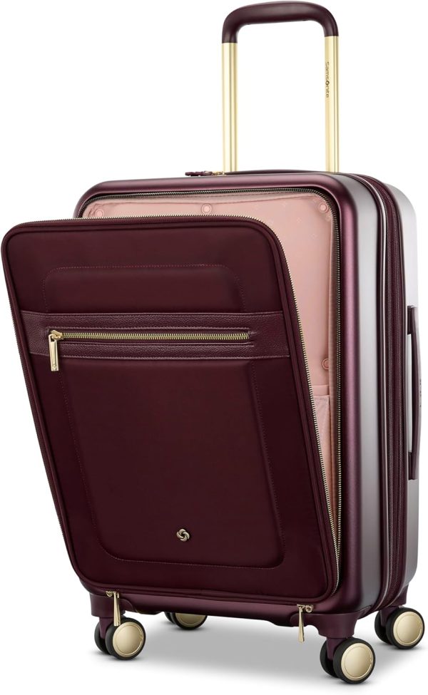 Samsonite Mobile Solutions 2 Carry-On Luggage, Expandable Spinner Suitcase with Laptop Compartment, TSA Lock, Lightweight Travel Bag with Dual Spinner Wheels & WetPak Storage, Merlot samsonite freeform