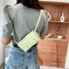 Mini Woven Crossbody Bag for Women, Square Shoulder Handbag Leather Clutch Purse Cute Fanny Packs with Adjustable Belt crossbody bag men