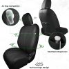 for Jeep Wrangler Seat Covers 4Door JL 2018 2019 2020 2021 2022 2023 2024 2025 2026, Custom Fit Car Seat Cover Full Set, Luxury Waterproof Leather Seat Protectors, Black, W/O Rear Cup Holder seattle city light