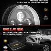 LX-LIGHT DOT Approved 7'' Black LED Headlights + 4 '' LED Fog Lights Compatible with Jeep Wrangler 97-2017 JK TJ LJ-3