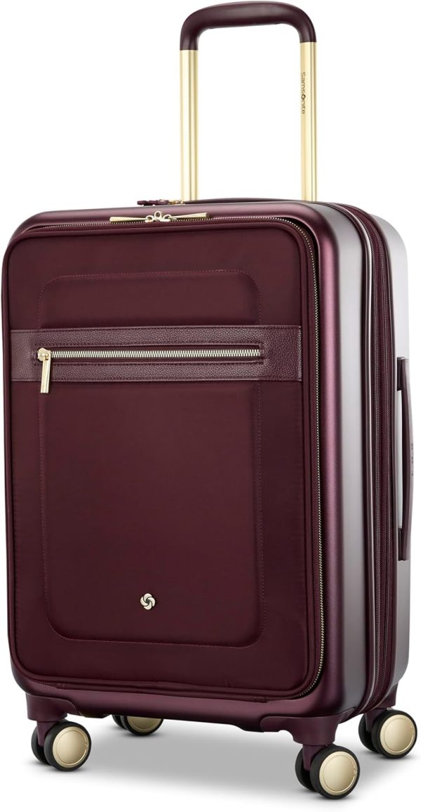 Samsonite Mobile Solutions 2 Carry-On Luggage, Expandable Spinner Suitcase with Laptop Compartment, TSA Lock, Lightweight Travel Bag with Dual Spinner Wheels & WetPak Storage, Merlot 2fa live