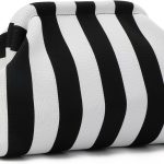 Oweisong Striped Clutch Purse for Women 2025 Summer Vacation Beach Bag Crochet Kiss Lock Evening Handbag clutching