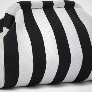 Oweisong Striped Clutch Purse for Women 2025 Summer Vacation Beach Bag Crochet Kiss Lock Evening Handbag