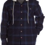 Wrangler Authentics Men's Long Sleeve Quilted Lined Flannel Shirt Jacket with Hood-0