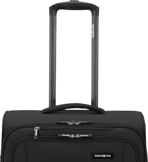 Samsonite Saire LTE Softside Expandable Luggage with Spinner Wheels, Black, 3-Piece Set (Carry On/Medium/Large) softside carry on luggage