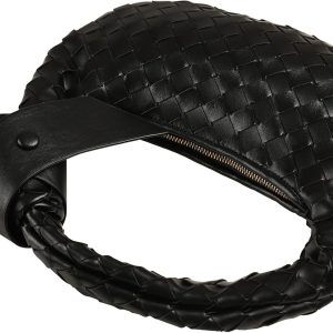 Leather Woven Knot Clutch Dumpling Hobo Top Handle Bag leather sofa