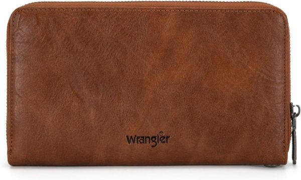 Wrangler Womens Wallet Wristlet Long Purse Designer Clutch Large Capacity Credit Card Holder for Women-4