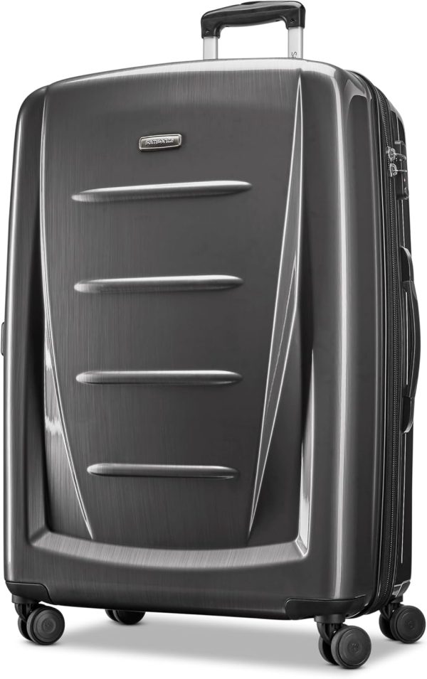 Samsonite Winfield 2 Hardside Expandable Luggage with Spinner Wheels, Charcoal, Checked-Large 28-Inch expandable container house
