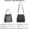 Kattee Woven Leather Bucket Bags for Women, Drawstring Crossbody Hobo Purses and Shoulder Handbags with 2 Straps leather jacket women