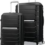 Samsonite Freeform 2-Piece Luggage Set - Carry-On & Large Checked Luggage with Dual Spinner Wheels - Durable Polypropylene Hardshell - TSA Lock, Airline-Approved - Expandable Hard Shell – Black 2 piece dress