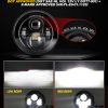 LX-LIGHT DOT Approved 7'' Black LED Headlights + 4 '' LED Fog Lights Compatible with Jeep Wrangler 97-2017 JK TJ LJ black diamond