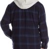 Wrangler Authentics Men's Long Sleeve Quilted Lined Flannel Shirt Jacket with Hood authentics clothing
