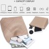 Women Vegan Leather Hand-Woven Tote Handbag Fashion Shoulder Top-handle Bag All-Match Underarm Bag with Purse-3