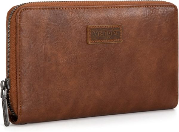 Wrangler Womens Wallet Wristlet Long Purse Designer Clutch Large Capacity Credit Card Holder for Women-3