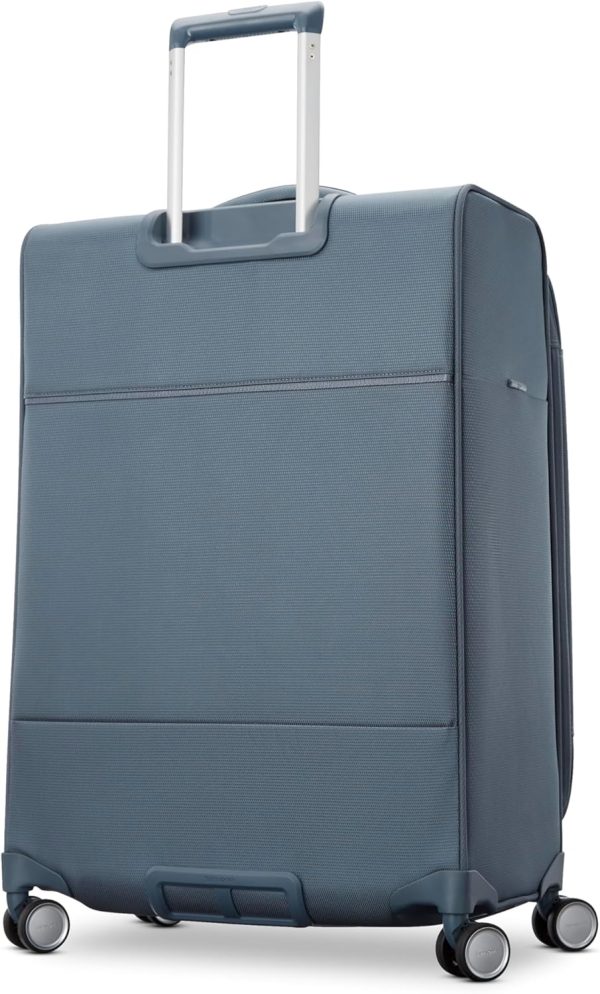 Samsonite UpLIFT Lightweight Medium Checked Softside Luggage with Spinner Wheels - Expandable - Airline-Approved, Polyester Soft Suitcase for Ultra Light Travel - Elemental Blue checked bag