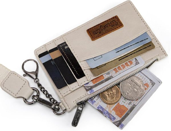 Montana West X Wrangler Small Credit Card Holder for Women Slim Card Holder Wallet Womens Ladies Female Wristlet Keychain Wallet-3