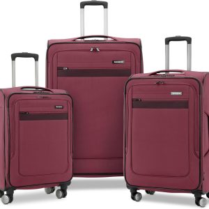 Samsonite Ascella 3.0 Softside Expandable Luggage with Spinner Wheels, 3-Piece Set (20/25/28), Mauve Haze softside