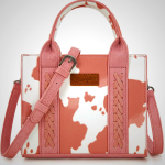 Wrangler Mini Tote Bag for Women Cow Print Western Crossbody Purse