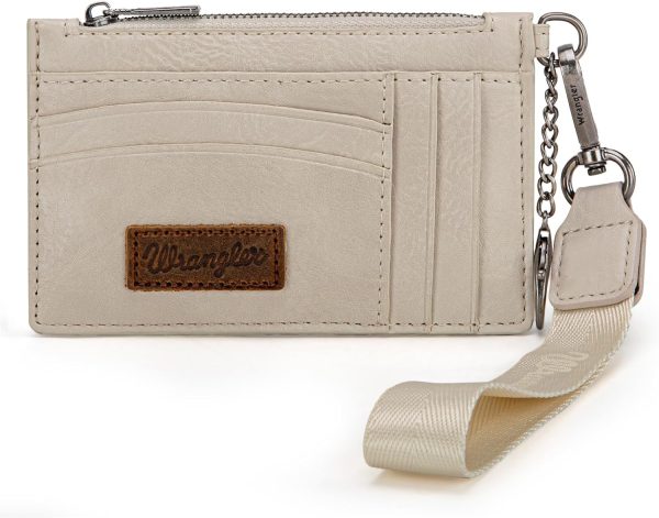 Montana West X Wrangler Small Credit Card Holder for Women Slim Card Holder Wallet Womens Ladies Female Wristlet Keychain Wallet-0