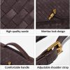 JYG Suede Woven Handbag for Women Trendy Evening Shoulder Bag Casual Clutch Purse Crossbody Satchel with Metal Buckle 2025 handbagage