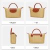 KKXIU Top Handle Small Straw Woven Crossbody Bag for Women Summer Mini Straw Beach Clutch Shoulder Purse (brown)-4