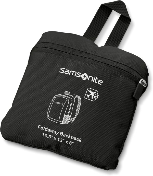 Samsonite Foldaway Backpack, Black samsonite cosmolite