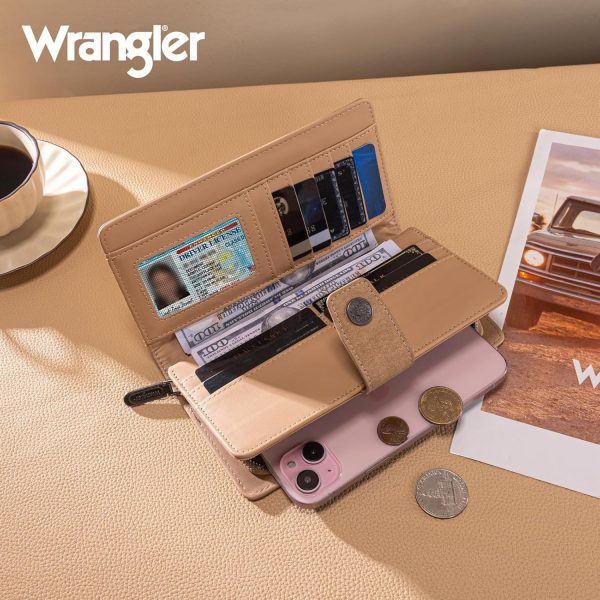 Montana West X Wrangler RFID Wallet, Card Cases & Money Organizers Women Tooling Flower Wallets Large Bifold Clutch Wallet Ladies Female Western Card Cash Zipper Wallets with ID Window montana state university