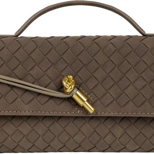 Joryin Woven Purse for Women Evening Clutch Woven Leather Handbags Suede Crossbody Bag Purse Formal Evening Bag woven toyota