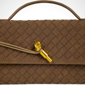 Joryin Woven Purse for Women Evening Clutch Woven Leather Handbags Suede Crossbody Bag Purse Formal Evening Bag